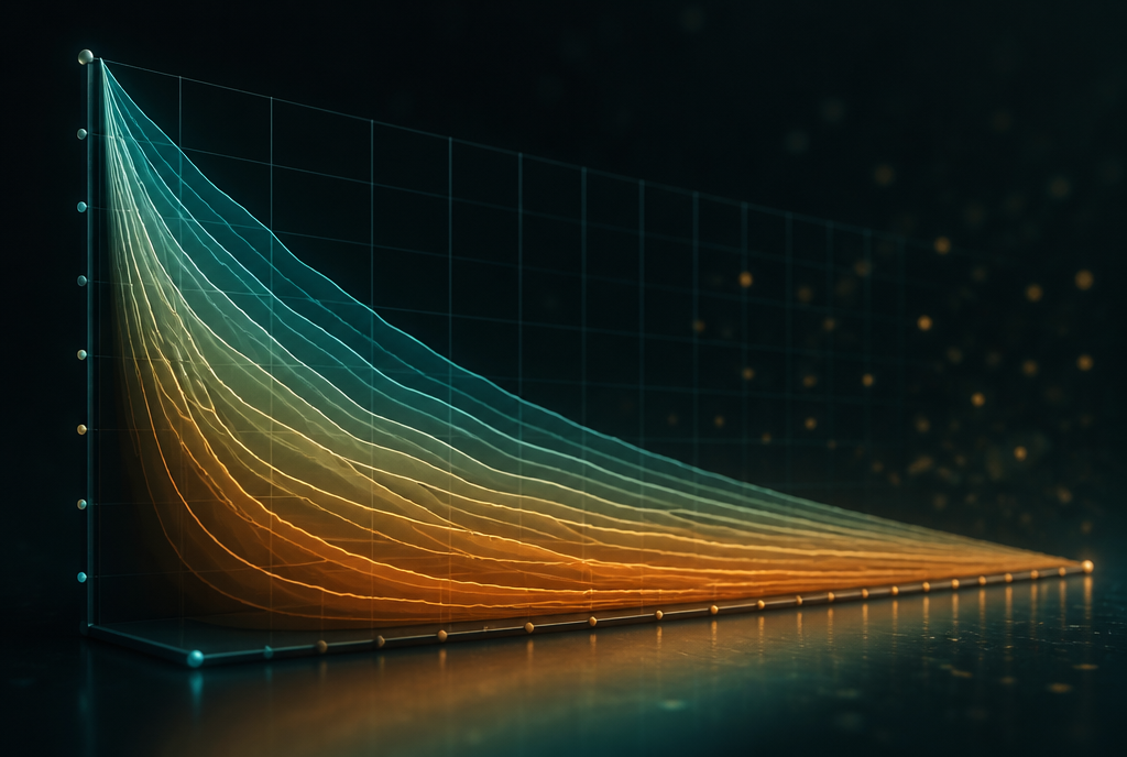 Retention cohort curves declining across day one, seven, thirty, and ninety