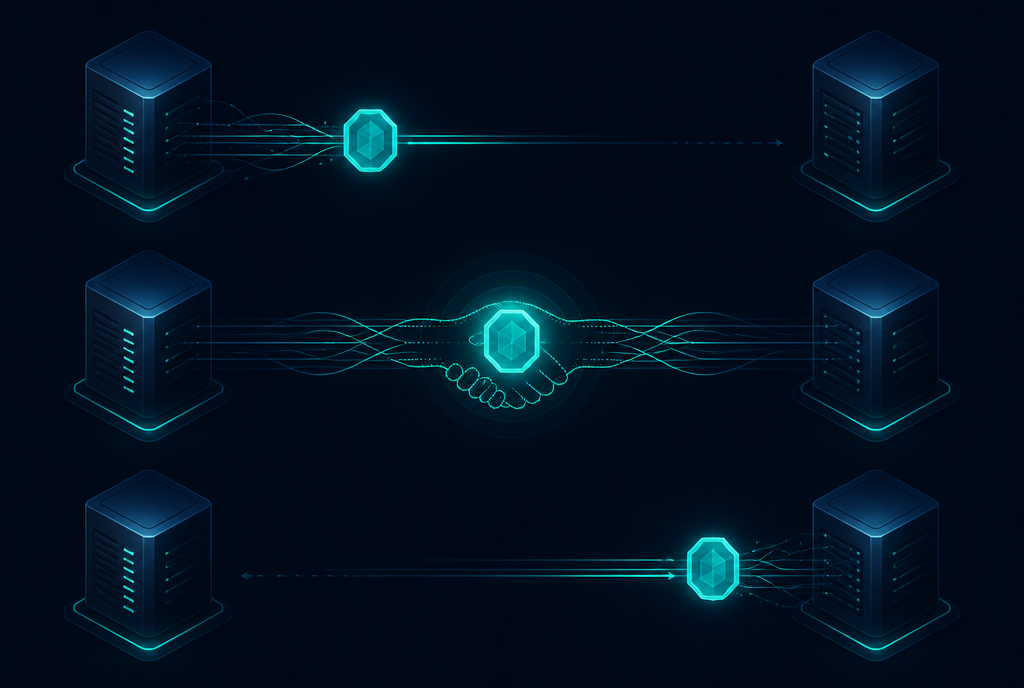 Illustration of a Click ID passing from tracker to operator server in a postback handshake